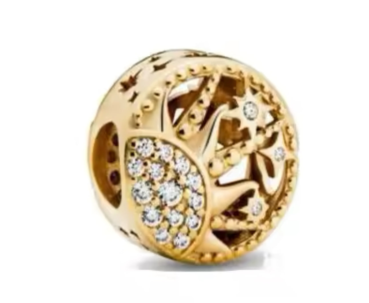 Gold Circle Sun Charm