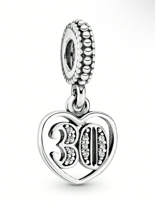 Silver Heart 30 Charm