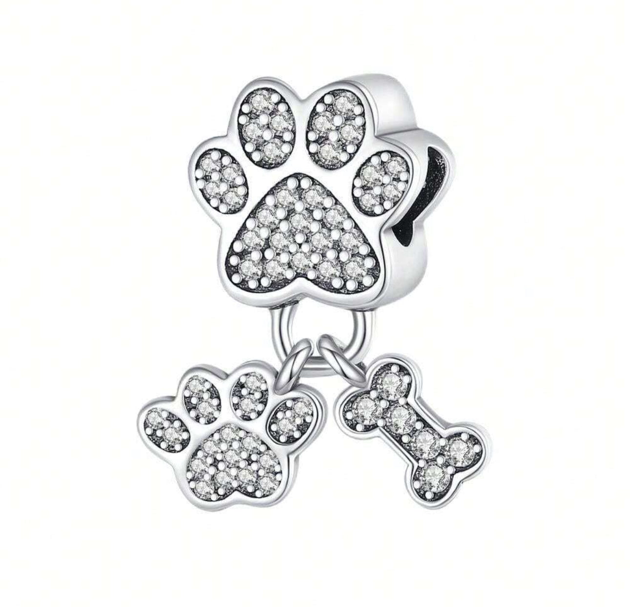 Silver Paw Charm