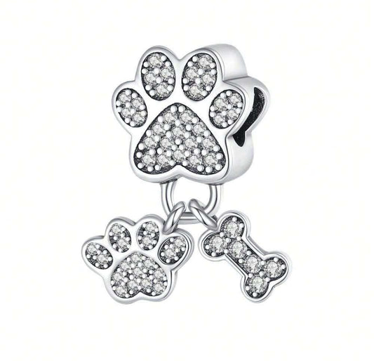 Silver Paw Charm