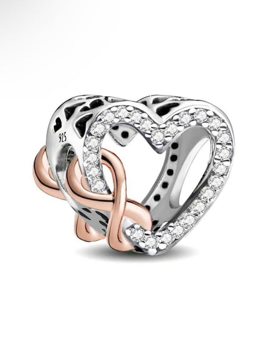 Silver Heart with Infinity Charm