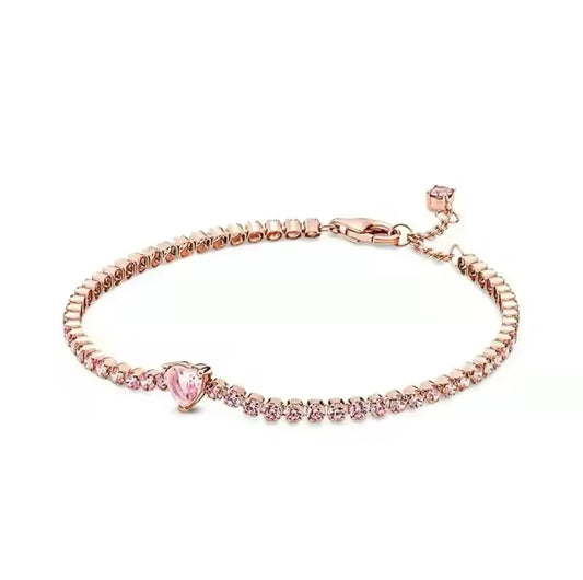 Rose Gold Heart Heart Bracelet