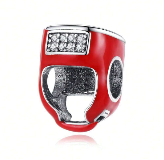 Silver Boxing Headgear Charm