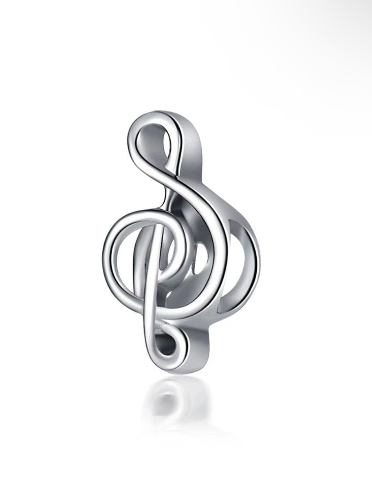 Silver Musical Note Charm