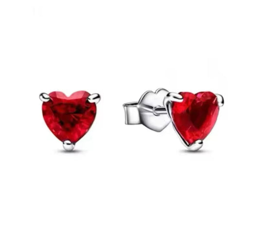 Red Heart Earrings