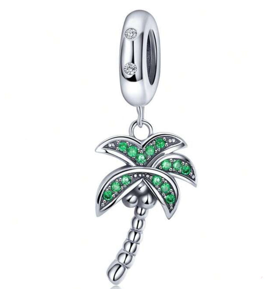 Silver Palm Tree Charm