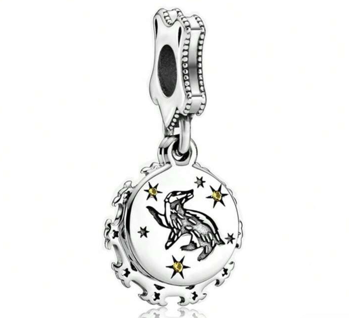Silver HufflePuff Charm