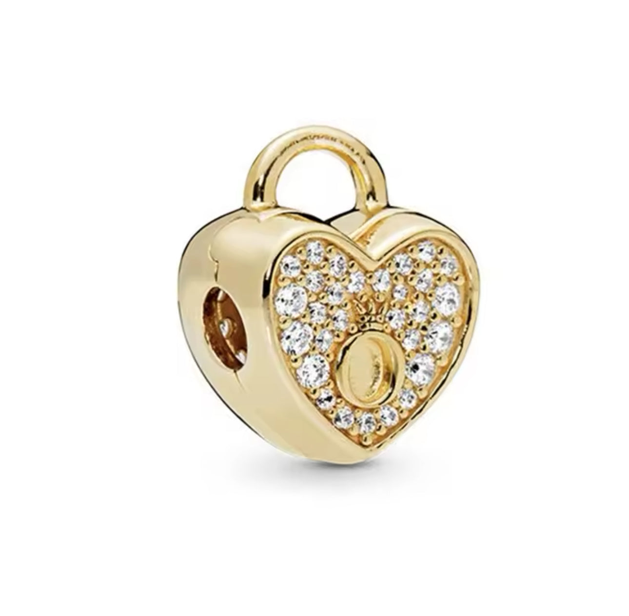 Gold Heart Lock Charm
