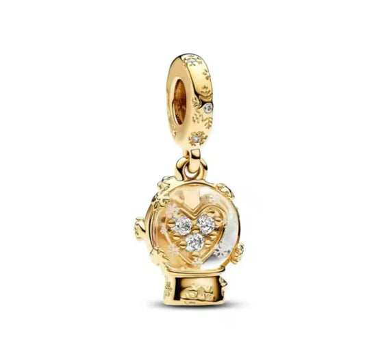 Gold Snow Globe Charm