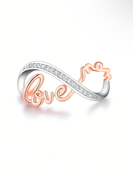 Silver Love Mom Infinity Charm