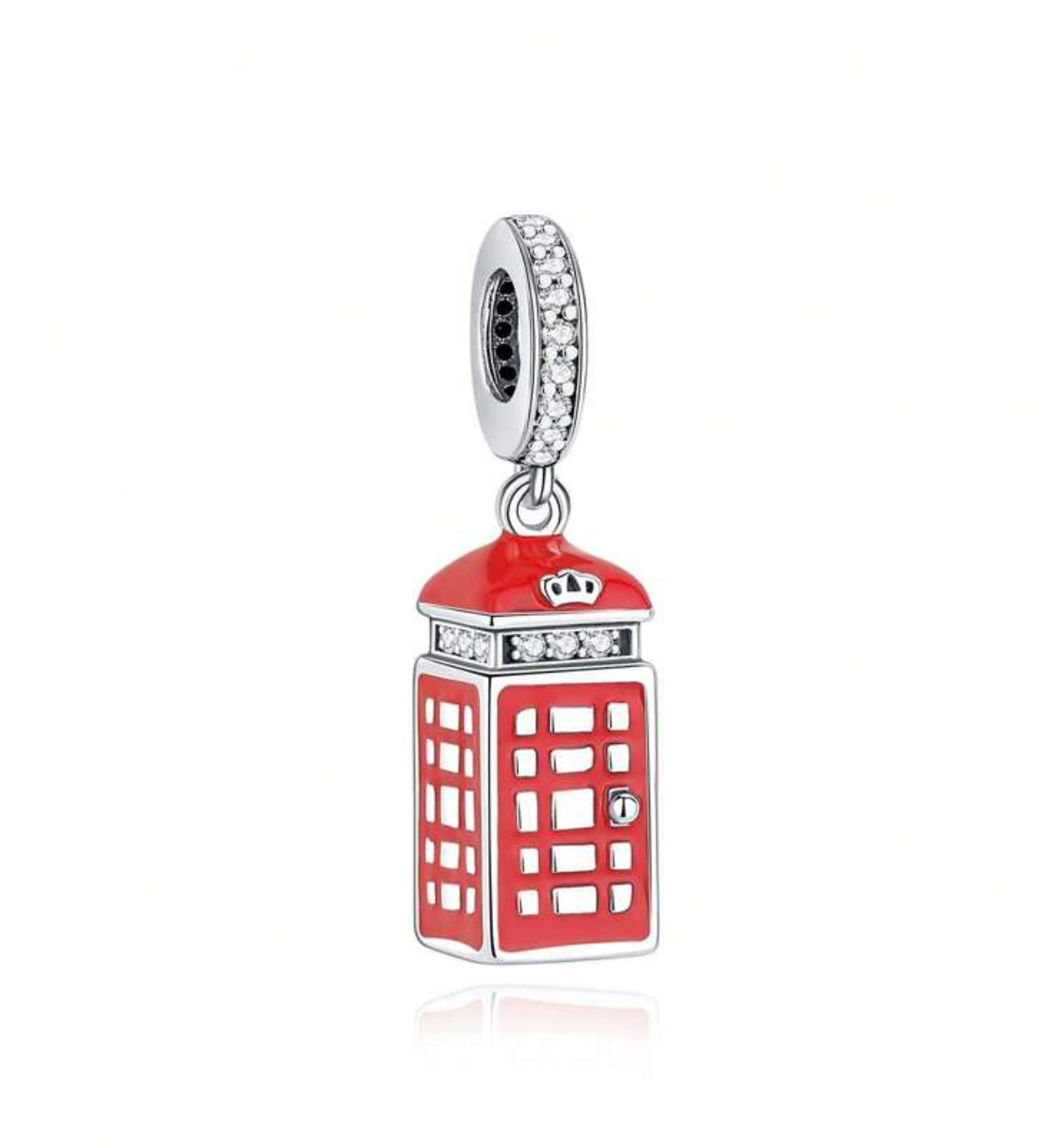 Silver Phone Booth Charm