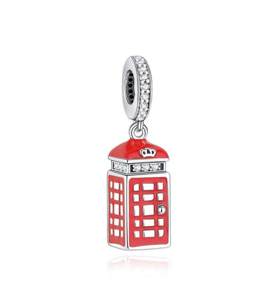 Silver Phone Booth Charm
