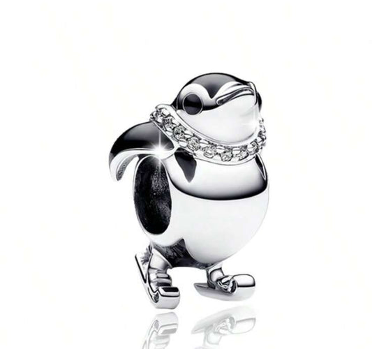 Silver Penguin Charm