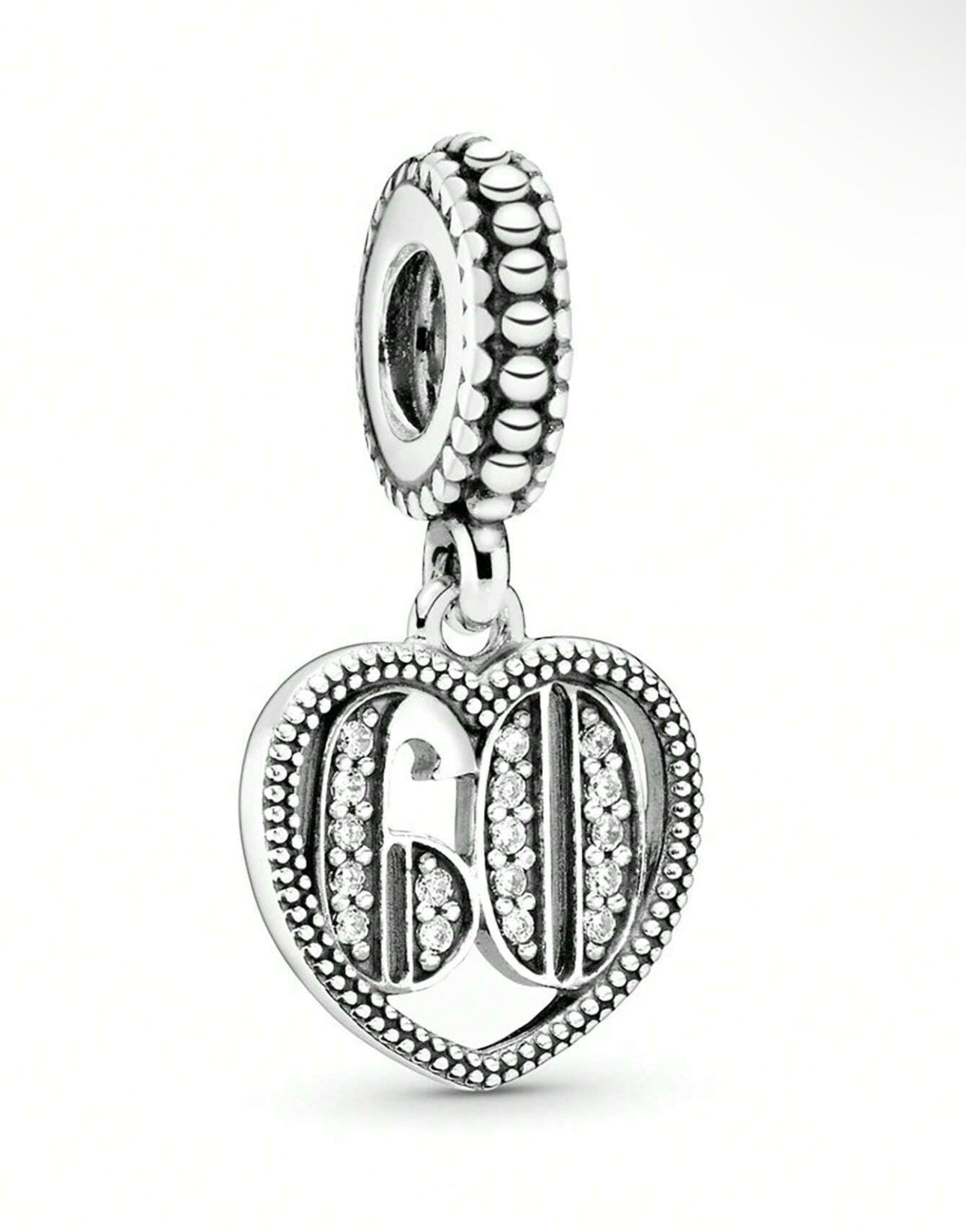 Silver Heart 60 Charm