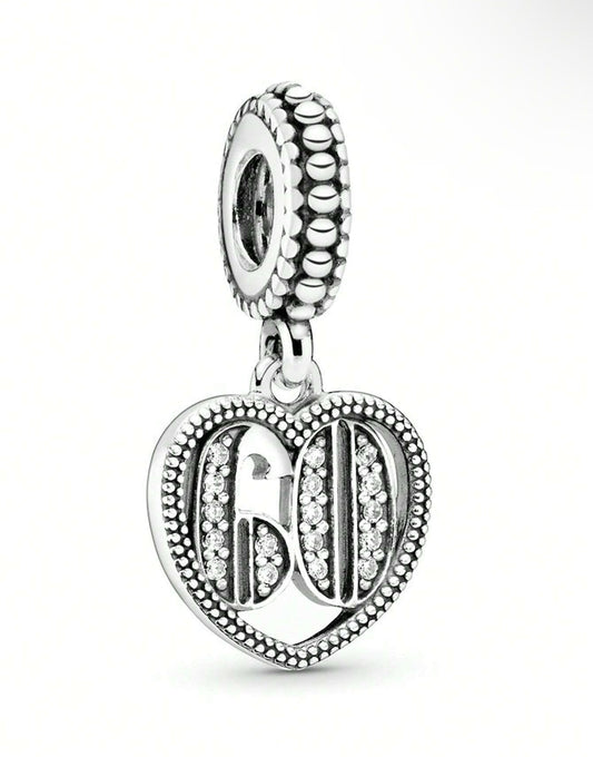 Silver Heart 60 Charm