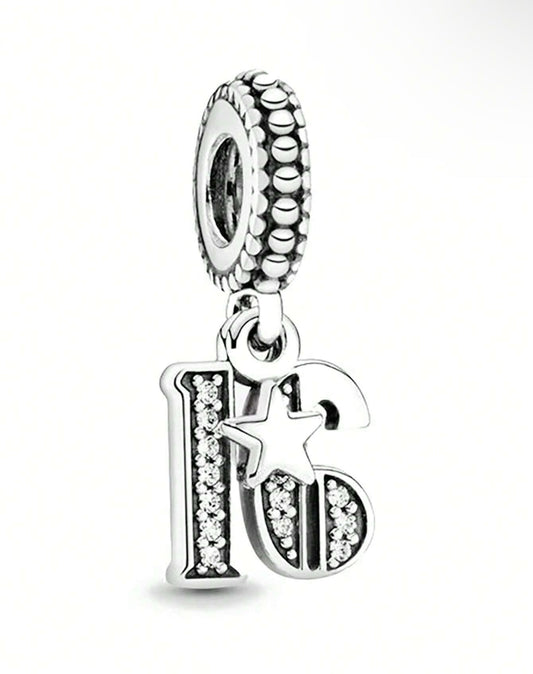 Silver Heart 16 Charm