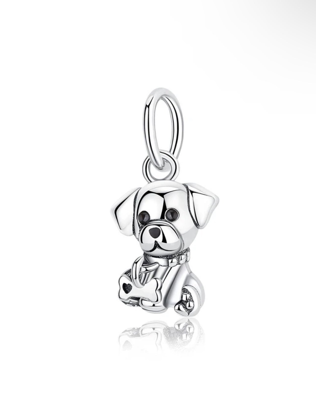Silver Dog Charm