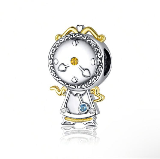 Silver Cogsworth Charm