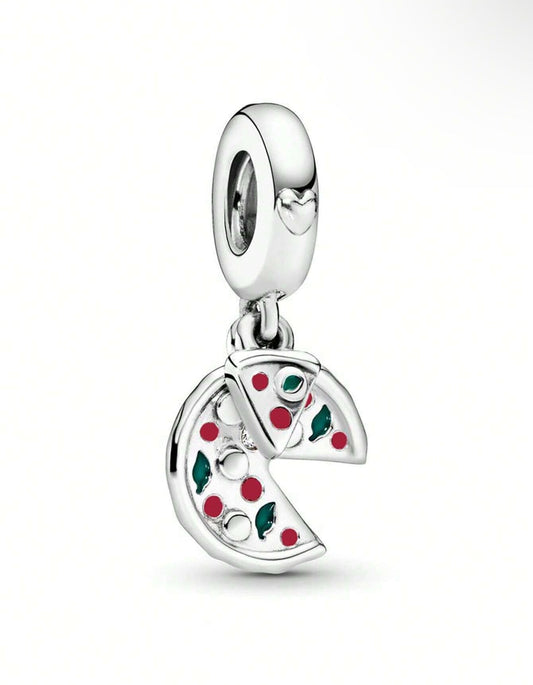 Silver Pizza Charm