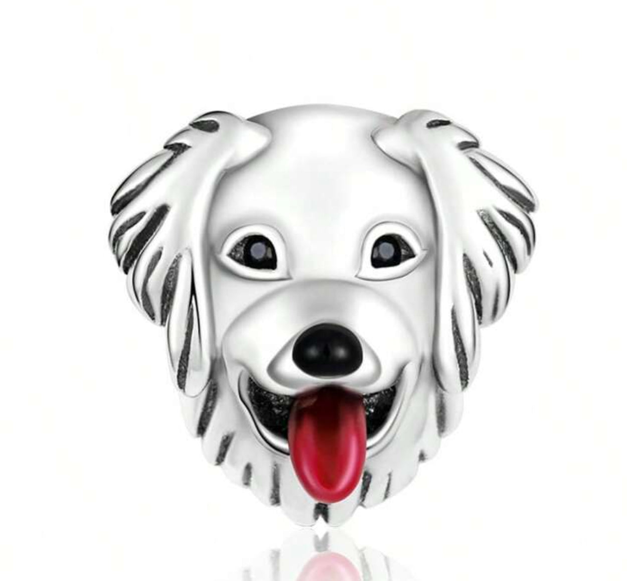 Silver Labrador Charm