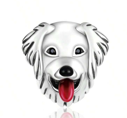 Silver Labrador Charm