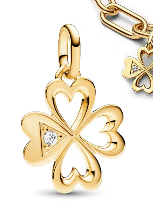 Gold Four Leaf Clover Charm