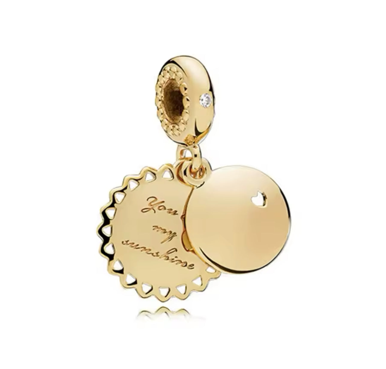Gold You Are My Sunshine Charm