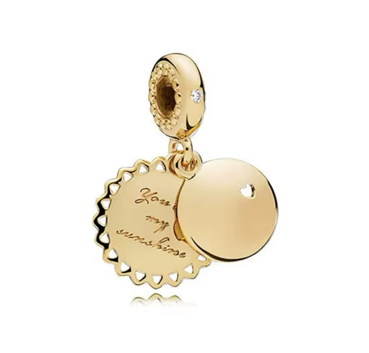 Gold You Are My Sunshine Charm