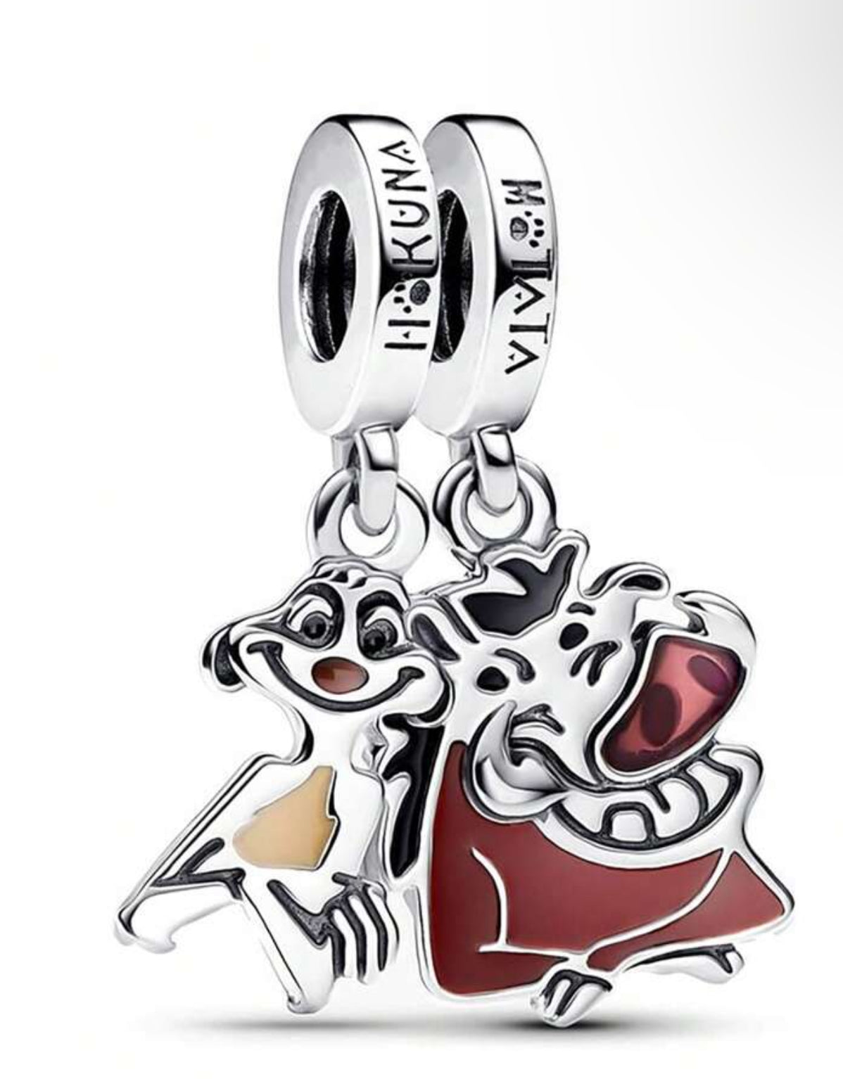 Silver Lion King Pumba and Simone Charm