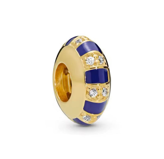 Gold Blue Charm Spacer