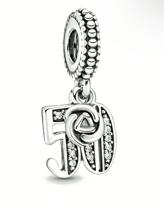 Silver Heart 50 Charm