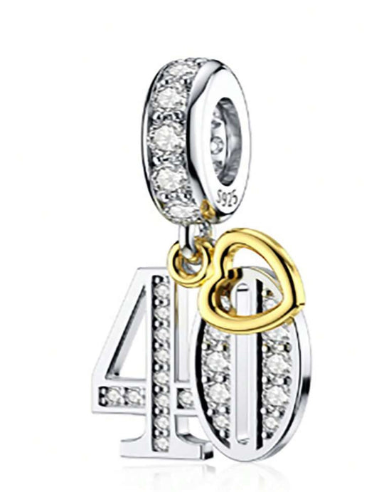 Silver 40 Charm