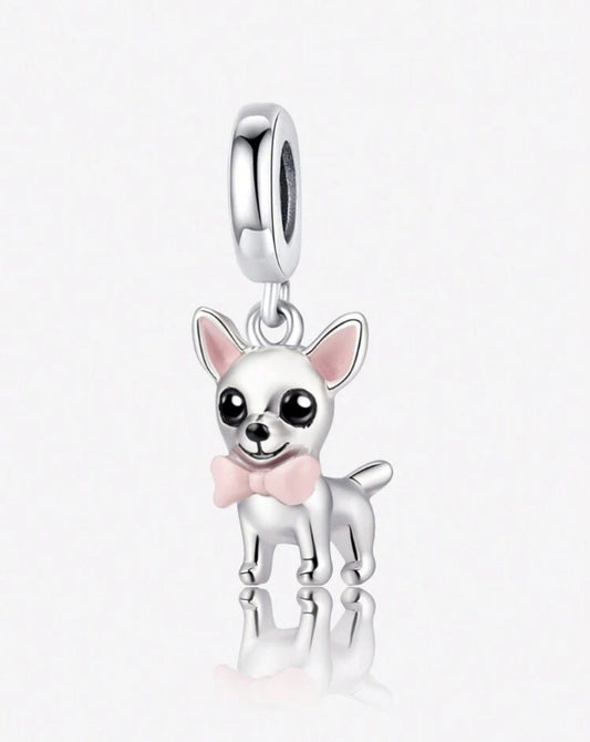 Silver Chihuahua Charm