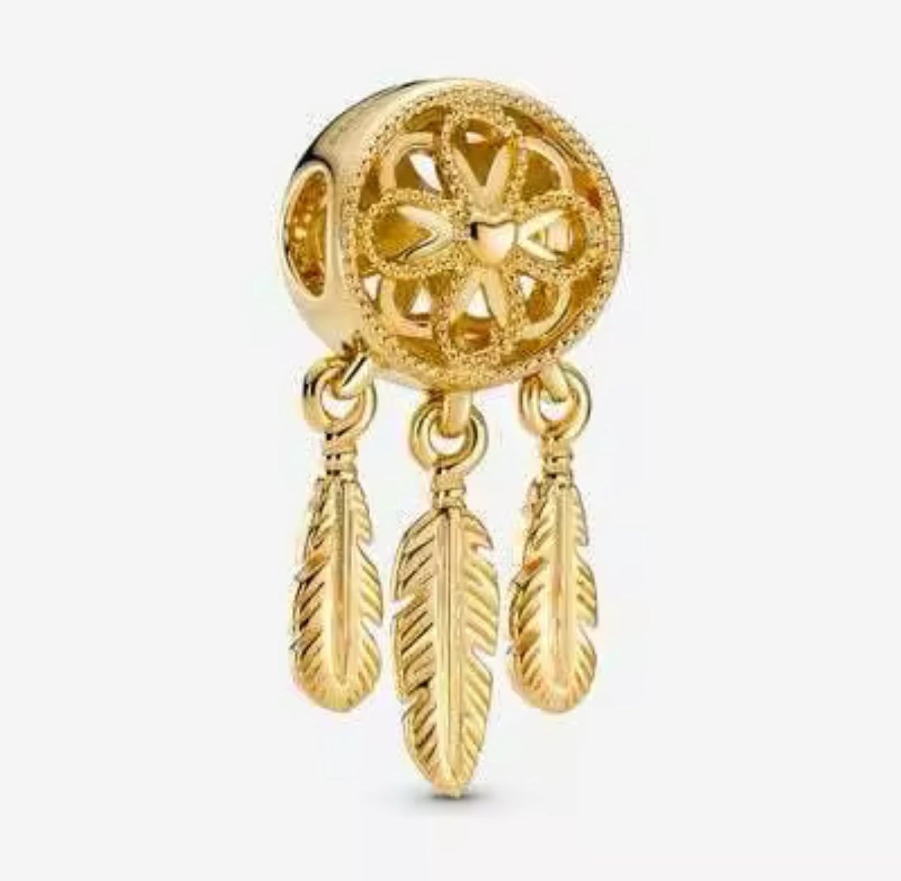 Gold Dream Catcher Charm