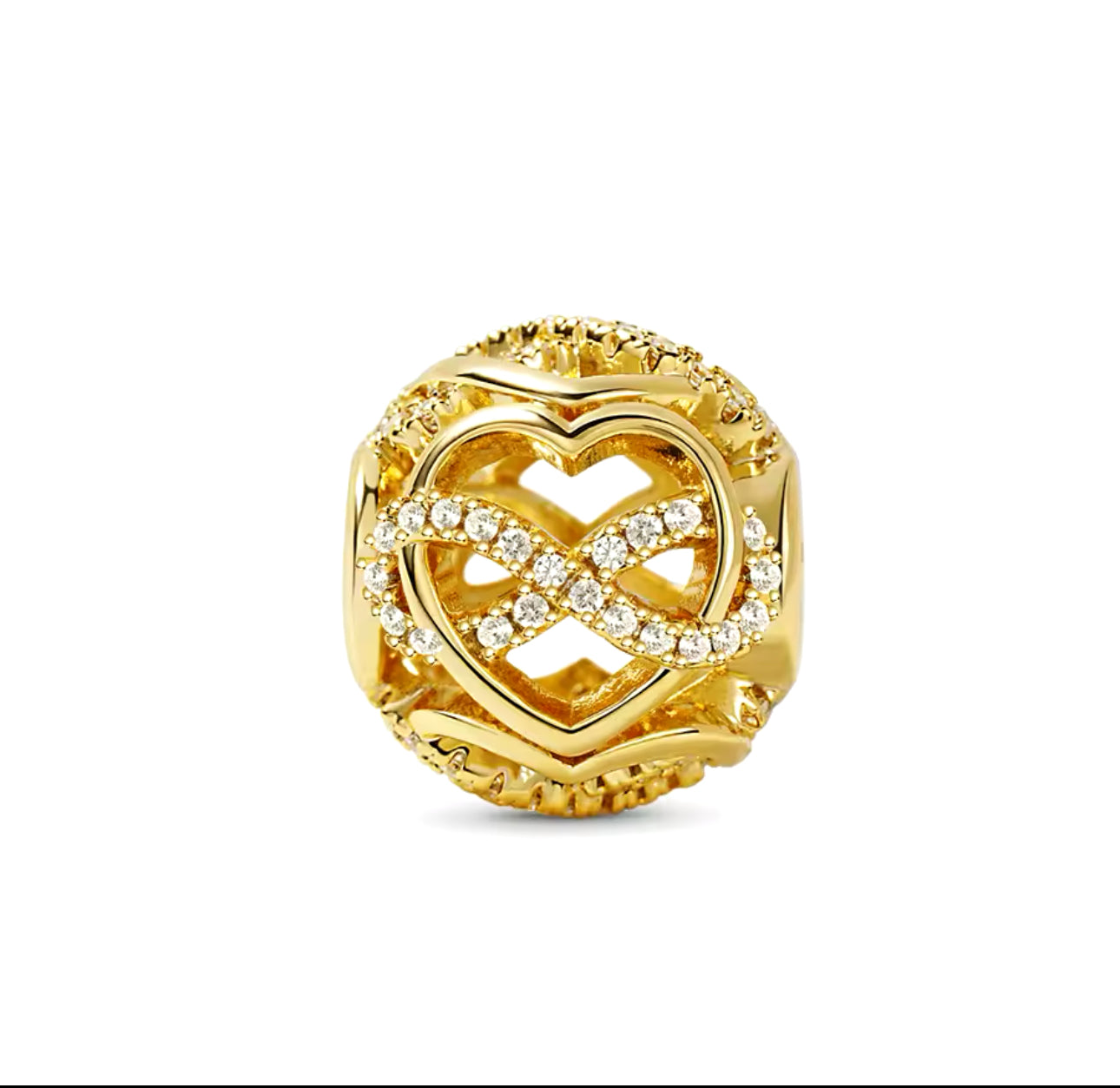 Gold Circle Infinity Charm