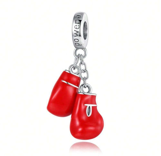 Silver Boxing Gloves Charm