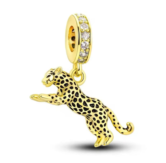 Gold Cheetah Charm