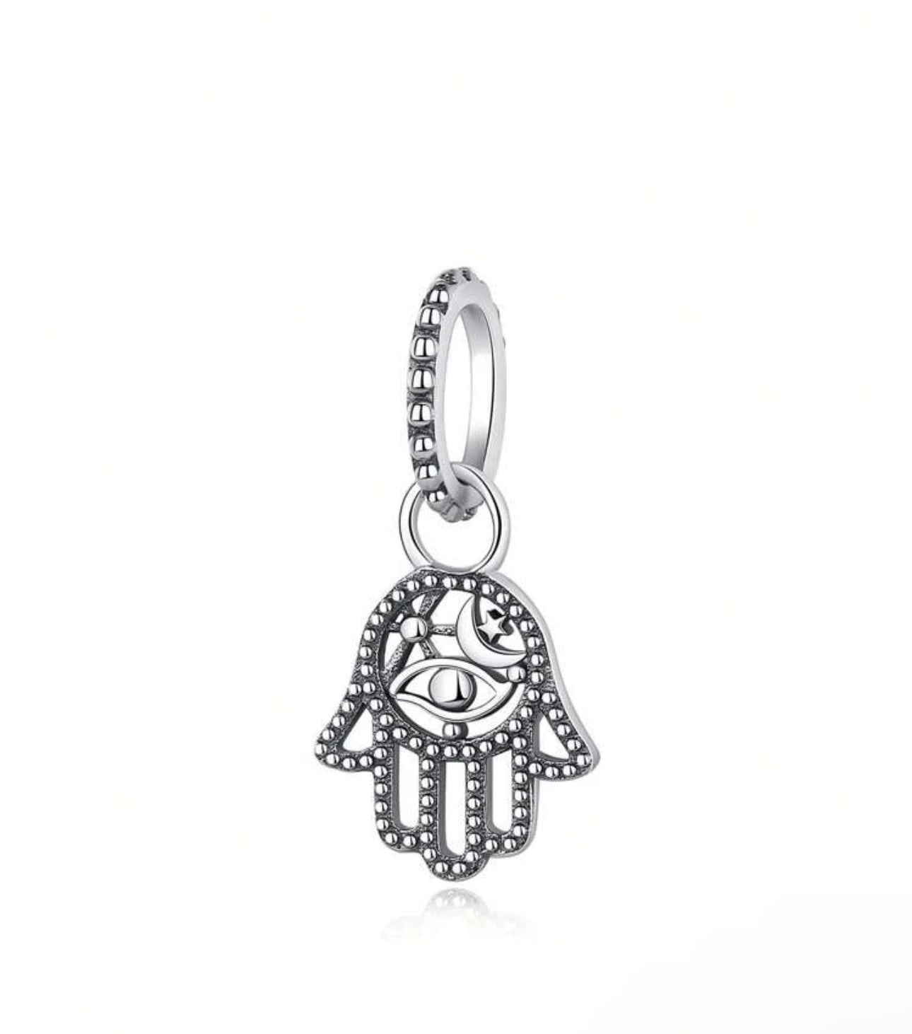 Silver Evil Eye Hand Charm