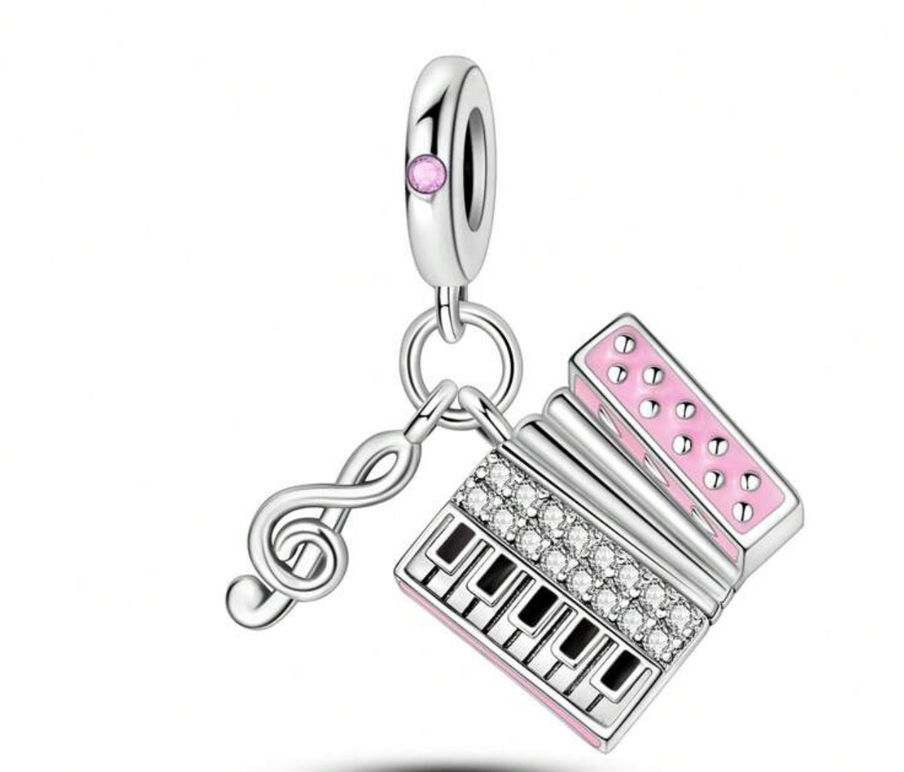 Silver Piano Charm
