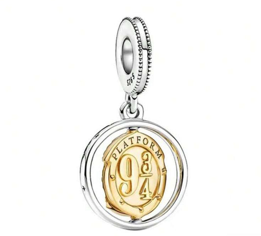 Silver Harry Potter Platform 9 3/4 Charm