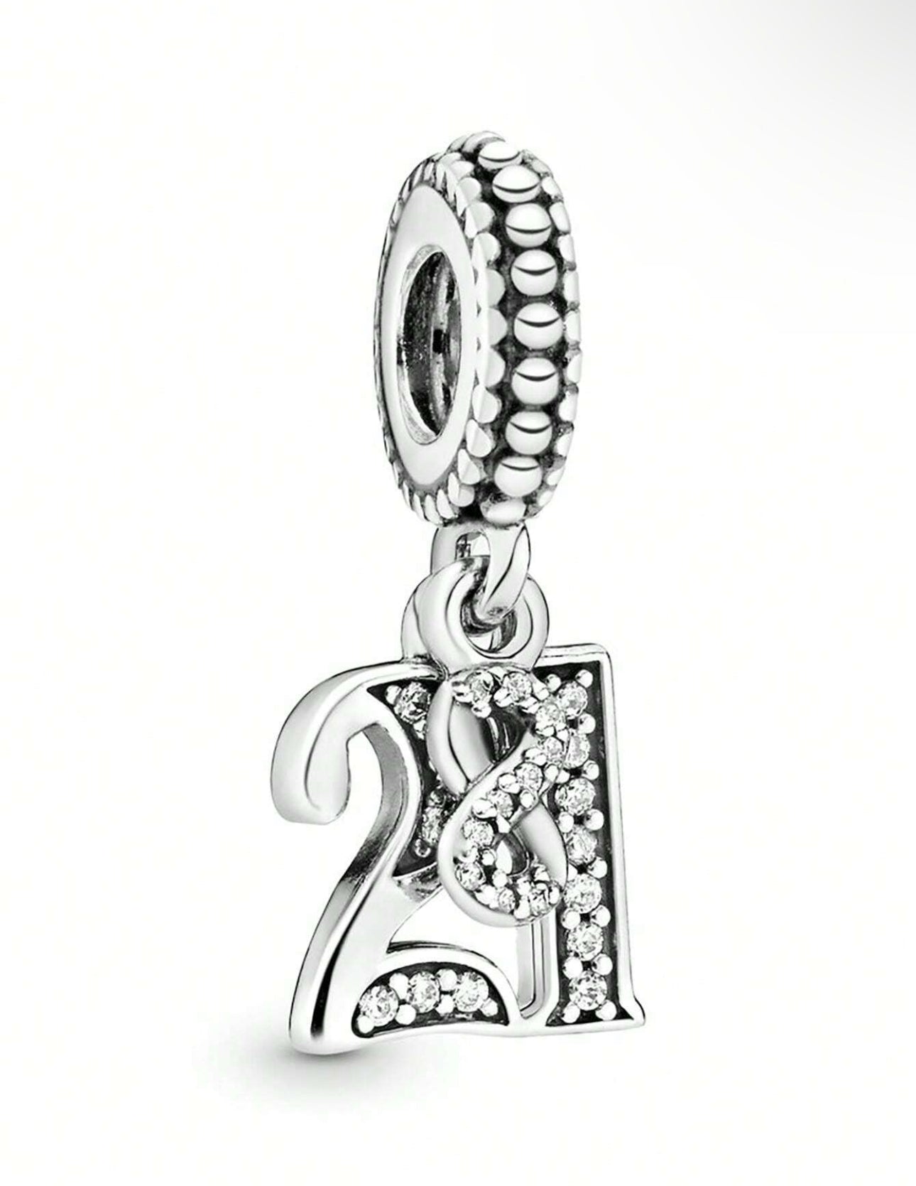 Silver Heart 21 Charm