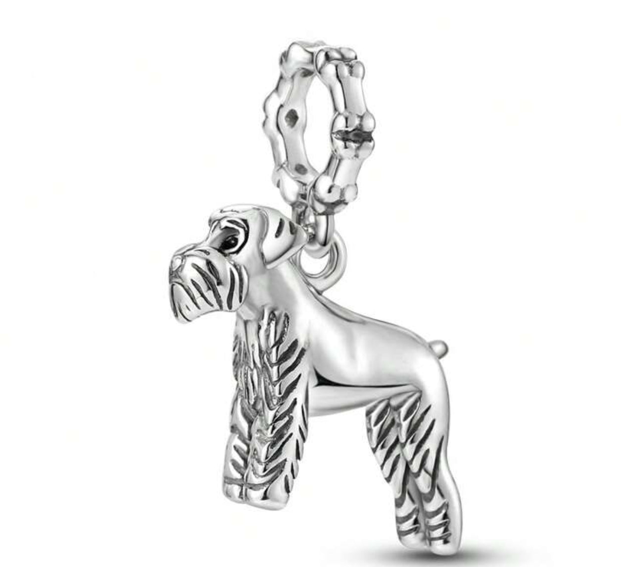 Silver Schnauzer Charm
