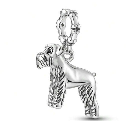 Silver Schnauzer Charm