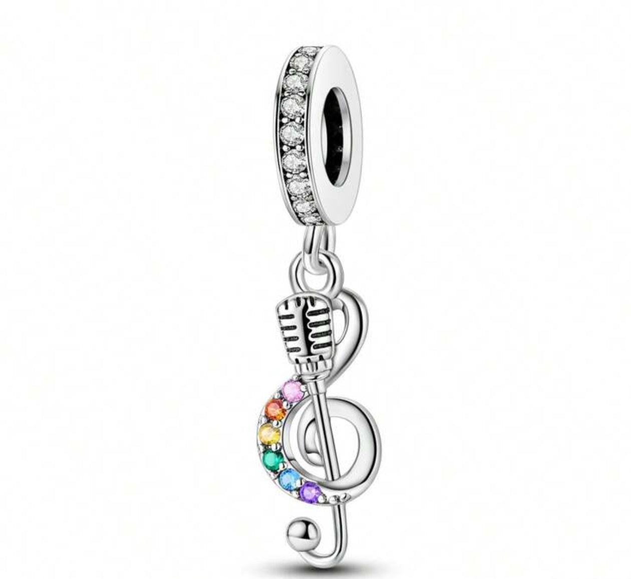 Silver Music Note Charm