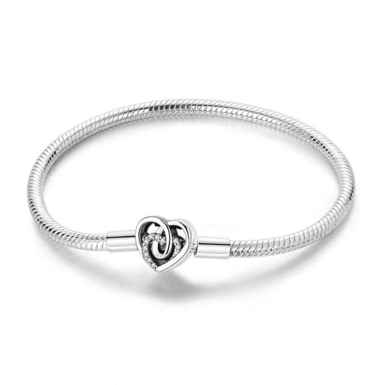 Silver Heart Charm Bracelet