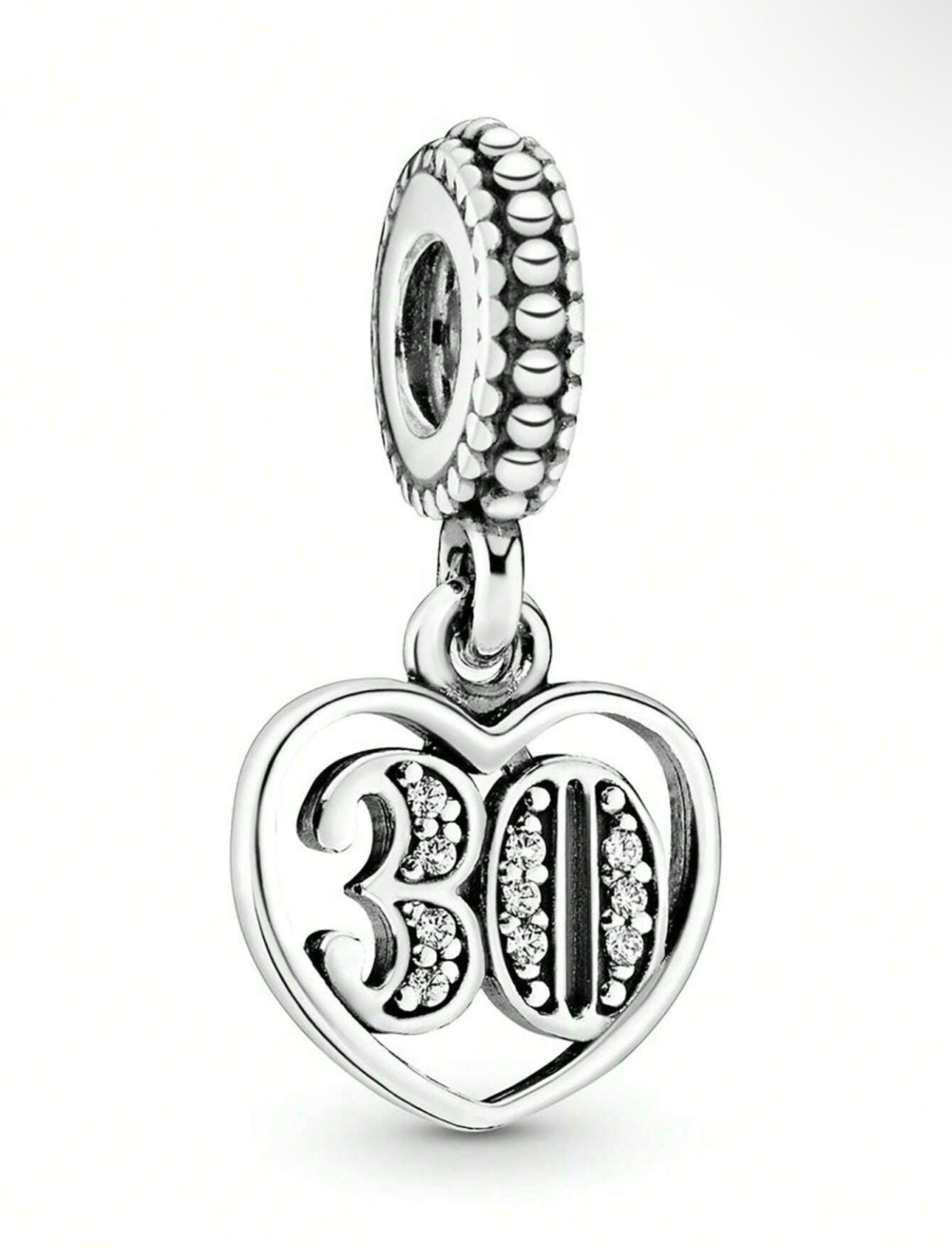 Silver Heart 30 Charm