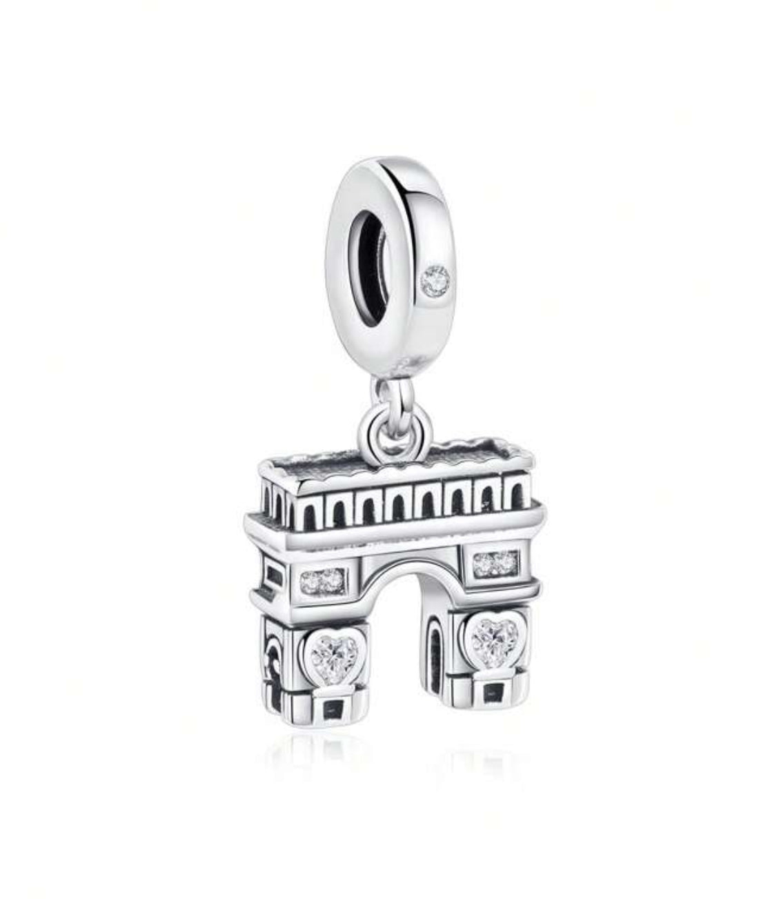 Silver Arc de Triomphe Charm