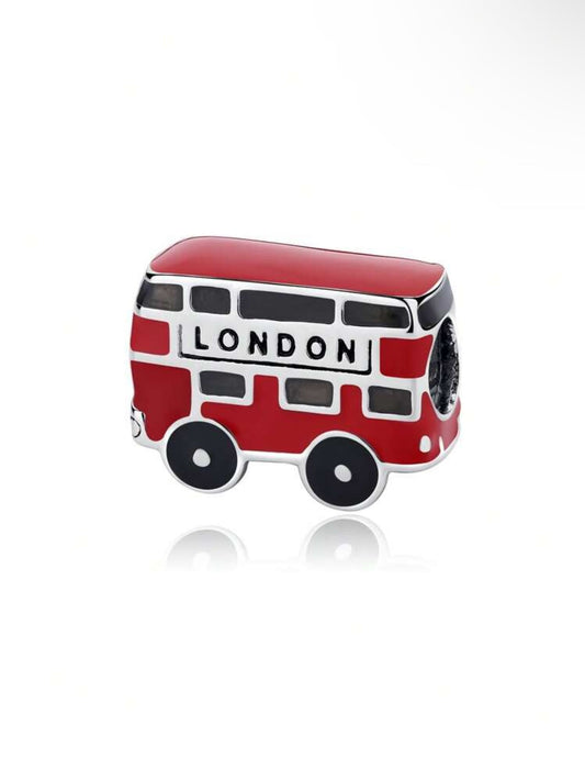 Silver London Bus Charm