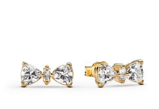 Gold Bow Earrings