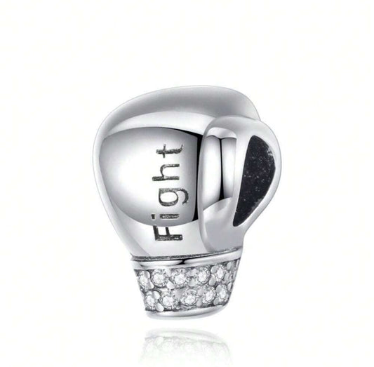 Silver Boxing Glove Charm